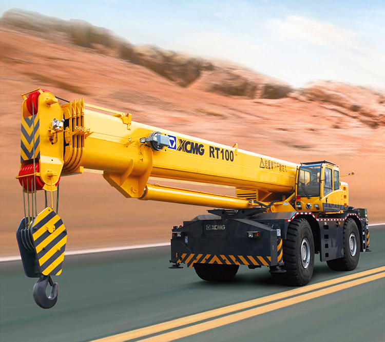 XCMG Official 100 Ton Rough Terrain Hydraulic Crane RT100 New Off Road Mobile Rough Terrain Cranes